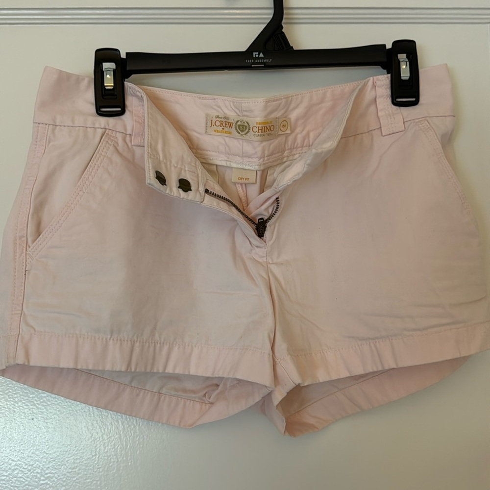 J. Crew Factory Chino Shorts, Light Pink, Size 2